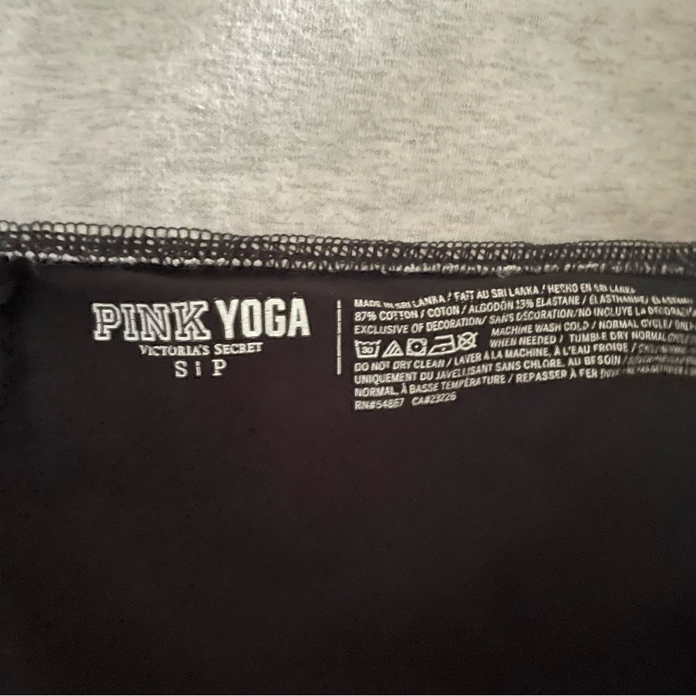 VICTORIA'S SECRET PINK Leggings S YOGA Elastic Waist Compression Athletic Black - Picture 3 of 3